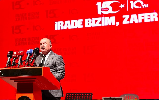 ÇORUM VALİSİ ÇALGAN: “İRADE BİZİM, ZAFER BİZİM; EĞİLMEDİK, BÜKÜLMEDİK, TESLİM OLMADIK”